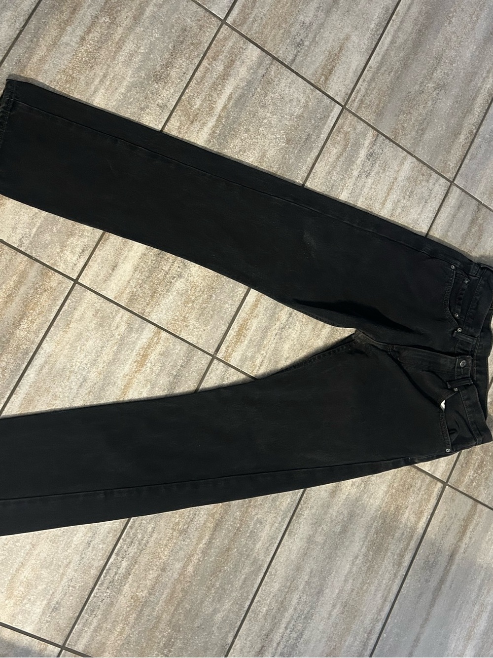 Men’s Levis 505 Regular Fit Straight Leg Black Denim Jeans. Size 34/34 - Picture 14 of 15